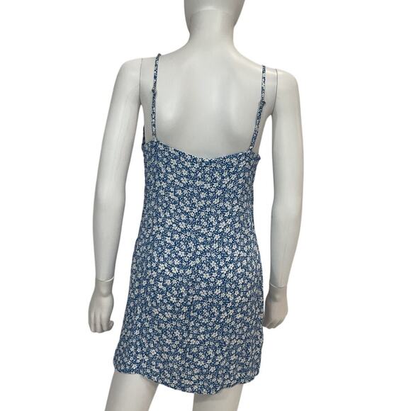 Reformation Floral Azul Simi Linen Dress Size M - Picture 2 of 4